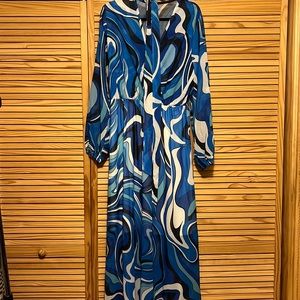PLUS - FAUX WRAP MAXI DRESS